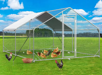 Vente en gros poulailler de haute qualité avec parasol, 4x3x2m cage pour animaux de compagnie de poulailler facile à assembler