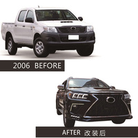 Kits carrosserie Ensemble complet Pare-chocs avant capot Aile de phare Kit carrosserie pour Toyota Hilux 2005 - 2016 Mise à niveau vers Lexus Look
