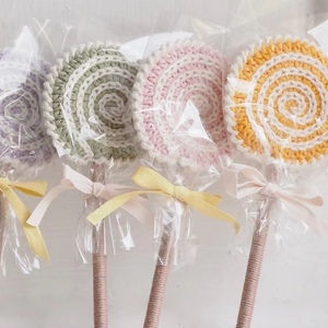 2024 สินค้าใหม่มาใหม่ Amigurumi ที่กําหนดเองถัก Handmade โครเชต์อมยิ้มตกแต่งเค้ก - Product Image 2