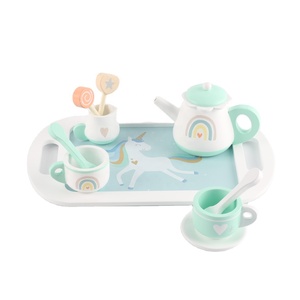 Vendita calda accessori per giocattoli da <span class=keywords><strong>cucina</strong></span> in legno <span class=keywords><strong>cucina</strong></span> finta gioca pomeriggio in legno Set da tè per bambini giocattolo per ragazze - Product Image 1