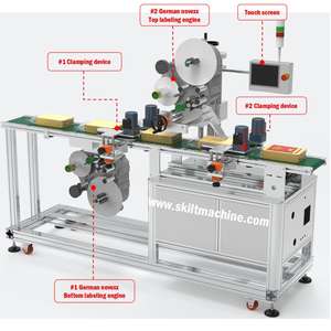 Applicateur d'étiquettes automatique SKILT pour boîtes de noix, étiqueteuse double face avec impression en ligne, machine d'étiquetage autonome - Product Image 3