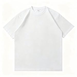 T-shirt personnalisé unisexe en coton 100% 300 GSM pour homme et femme, coupe ample vintage, blanc, vente en gros - Product Image 3
