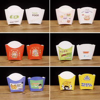 Boîte d'emballage pour frites en papier à emporter de qualité alimentaire jetable avec logo personnalisé boîte anti-huile chips