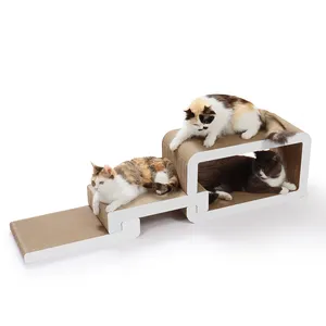 Poste rascador para gatos DIY, casa para gatos y cama, sofá para gatos