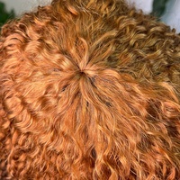 Peluca Pixie de Alta Densidad con Flequillo, Cabello Virgen Vietnamita 100% Súper Doble Trama, Pelucas Rizadas Pixie Sin Pegamento para Vendedores