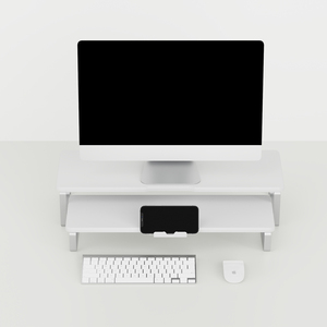 Soporte de monitor de madera convertible y extensible de nueva tendencia, 2 estantes para pantallas dobles o triples para ordenador personal o portátil - Product Image 1