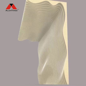 Alumtimes Mur-<span class=keywords><strong>Rideau</strong></span> Décoratif Moderne à Lamelles Vagues 3D Panneaux Muraux Paramétriques Façade Décorative Mur-<span class=keywords><strong>Rideau</strong></span> en Aluminium Ignifuge - Product Image 2