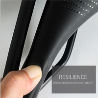 Selle de vélo TOSEEK en carbone ventilée avec support souple en EVA pour VTT - Coussin de selle en plastique/PVC style Motion