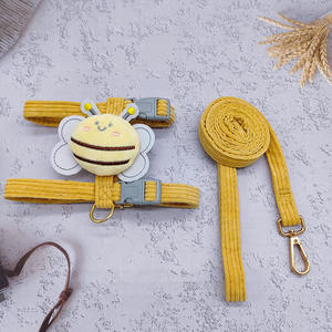 Bee Set rompi kucing & anjing motif H, Set <span class=keywords><strong>Harness</strong></span> anjing dan kucing, rompi & tali untuk anjing kecil, kucing, bisa disesuaikan - Product Image 4