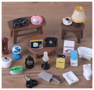 Casa <span class=keywords><strong>de</strong></span> muñecas Miniaturas Muebles Venta al por mayor Teléfono TV Radio Ventilador Lámpara Olla arrocera Dispensador <span class=keywords><strong>de</strong></span> agua Bañera Inodoro <span class=keywords><strong>Lavadora</strong></span> - Product Image 5