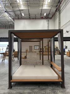 Structure de pergola, gazebo, pavillon et lit de repos en aluminium sur mesure, directement de l'usine, pour projets de villas, hôtels et cottages - Product Image 2