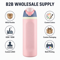 Bouteille d'eau en acier inoxydable personnalisée avec logo et emballage sur mesure, 12oz, 16oz, 19oz, 24oz, 32oz, bouteille de sport, gobelet isotherme à double paroi, tasse, flacon