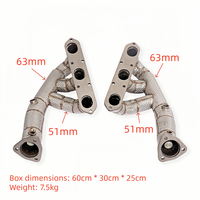 Colectores de escape directos SS304 para Porsche Cayman 987 2.7L 2.9L 3.4L, diseño de carreras de longitud igualada, mejora de potencia, 100% compatibles