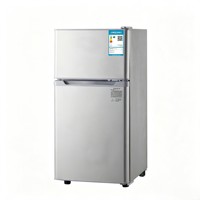 Mini Refrigerador Eléctrico Compacto de Doble Puerta, Eficiente Energéticamente, Bajo Nivel de Ruido, para Hotel, Dormitorio, Apartamento Pequeño