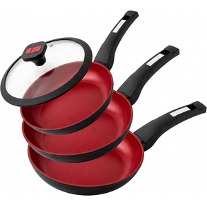Non-Stick Marble Coated Fry <b>Pan</b> Bakelite Handle Aluminum Cookware Non-stick Forged Frying <b>Pan</b> <b>Set</b> - Product Image 1