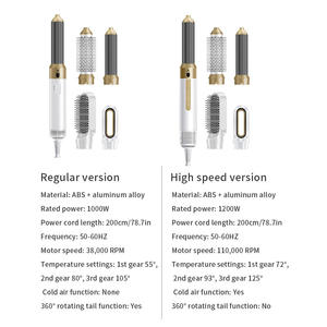 Peine de aire caliente 5 en 6 personalizado, secador de pelo de doble propósito para rizar y alisar, herramienta eléctrica para peinar con grandes ondas - Product Image 3