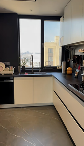 Mobile da Cucina Modulare Minimalista Moderno Ecologico in Legno Massello con Pannello in Melamina per Appartamenti, Arredamento Personalizzabile - Product Image 2