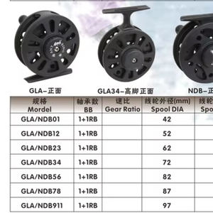 Carrete de pesca con mosca y hielo de alta calidad de fábrica con marco de plástico Carrete de pesca Premium - Product Image 1