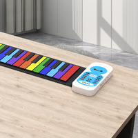 Konix – Mini Piano électrique en caoutchouc arc-en-ciel, 49 touches, en Silicone, Flexible, Portable, Usb, Piano à main, petit clavier