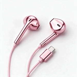 Écouteurs filaires USB-C chromés or et argent - Product Image 6