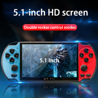 Console de jeu portable X7 Plus avec écran HD de 5,1 pouces, 8 Go, double manette, qualité supérieure, directement de l'usine