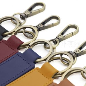 HR Stocked <b>Custom</b> Engraved Leatherette <b>Keychain</b> PU Leather Car Key Holder for Men Engraved Dad <b>Keychain</b> for Gifts - Product Image 3