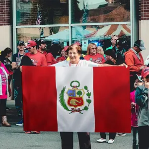 BOLISI 3 x5ft die Republik Peru Flagge Polyester 100D 90x150 cm Peru Flagge