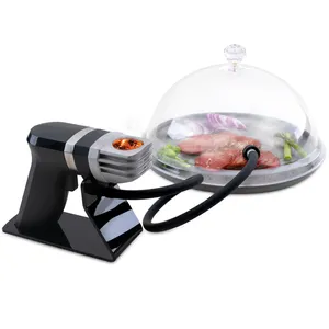 Electric & Manual Cocktail Smoke Bubble Gun with Handhold Flavor Addition Tool for Outdoor BBQ Grills Households Hotels
