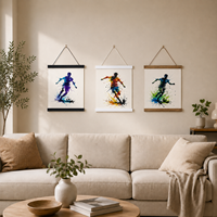 Cadre photo léger et durable en MDF, personnalisé pour peinture, souvenir de football, en noyer blanc ou teck, décoration murale pour la maison, DIY