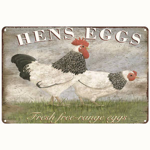 Letrero Metálico Decorativo <span class=keywords><strong>de</strong></span> Pared para Hogar, Tienda o Granja, con Diseño Vintage <span class=keywords><strong>de</strong></span> Pollo Feliz, Gallina, Pato, Cerdo y Leche, Placa <span class=keywords><strong>de</strong></span> Estaño Retro AL006 - Product Image 5