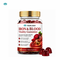 Fer OEM &amp;   Gummies Vitalité Sanguine - Santé des Globules Rouges, Betterave, Qualité Supplémentaire, Doux pour l'Estomac, Formule Personnalisée