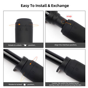 Rizador de pelo de cerámica ondulado portátil multifuncional, máquina rizadora giratoria, juego de <span class=keywords><strong>plancha</strong></span>, rizadores de pelo rizado, varita, rizador automático - Product Image 6