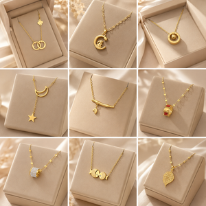 สร้อยคอจี้รูปหัวใจผีเสื้อแบบมินิมอล ชุบทอง 18K บนตัวเรือนสแตนเลส สำหรับผู้หญิงและผู้ชาย - Product Image 4