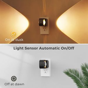 <b>Projector</b> Night <b>Lights</b> Super Bright Modern LED Plug-in 3000K Warm White <b>Light</b> Sensor Control Night <b>Light</b> for <b>Bedroom</b> Living Room - Product Image 2