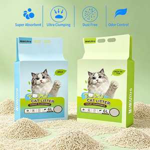 Litière pour chat en bentonite de tofu OEM ODM de haute qualité, facile à nettoyer, à agglomération rapide et forte - Product Image 1