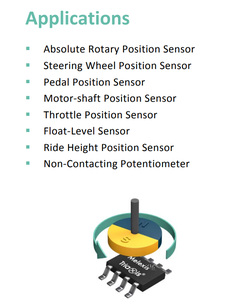 MLX90316LDC-BCS-000-RE SOIC-8, MLX90316 ไอซีเซ็นเซอร์วัดตำแหน่งแบบหมุน เซ็นเซอร์ฮอลล์เอฟเฟกต์  เซ็นเซอร์วัดตำแหน่งแบบหมุน แม่เหล็กภายนอก - Product Image 3