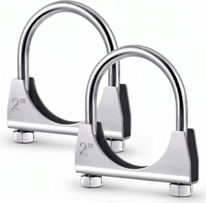 Collier de serrage en U / Serre-tuyau en acier inoxydable 304 (M8) adapté aux tuyaux d'échappement - Product Image 2