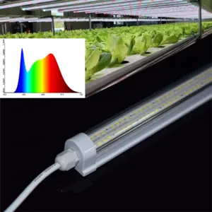 T8 9w/18w/24w/36w/48w tube à spectre complet vertical ferme hydroponique clone plantes LED élèvent la lumière