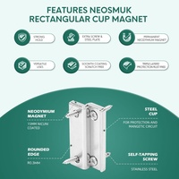 Supports d'affichage pour le commerce de détail, aimant en pot en néodyme nickelé avec alésage