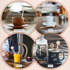 6.25인치 라운드 패들 모양 나무 스틱, 꿀 용 나무 막대 - Product Image 6