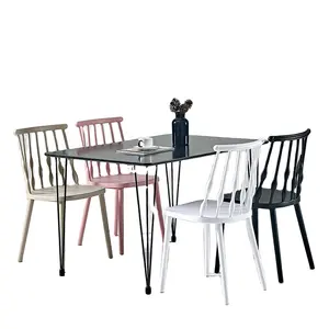 PP sedia da pranzo spessa per uso domestico moderno e creativo schienale per la negoziazione del sedile sedia a vento sedia caffè sgabelli all'ingrosso