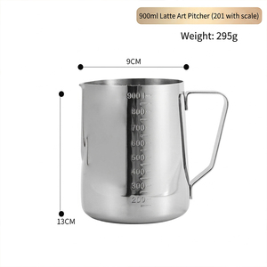 DF826 Mousseur à lait portable en acier inoxydable, carafe à latte art 150 ml, dimensions 5,5 cm x 6,5 cm, pour la préparation du café, vente en gros, MOQ - Product Image 6