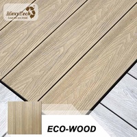 Tuiles de patio à emboîtement en faux bois pour terrasse sur béton WPC