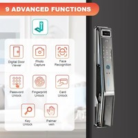 Sistema de Hogar Inteligente, Seguridad Totalmente Automática, Aplicación J-link, Cerradura de Puerta Digital Inteligente sin Llave Eléctrica para Apartamento, Huella Dactilar, RFID