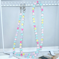 Chaîne de téléphone portable à paillettes en cristal, bandoulière détachable anti-perte avec pendentif étoile pour iPhone 17 Pro Max