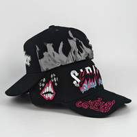Gorras de Béisbol de Seis Paneles Bicolor con Diseño Personalizado y Logotipo Bordado en 3D, Visera de Gamuza, Gorras Casuales