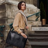 Trousse de maquillage à motif Crocodile, sac à cosmétiques à 3 couches, grand étui Portable de voyage pour le maquillage