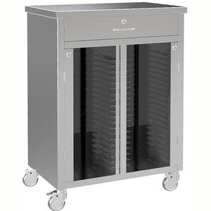 (MS-T130S) Chariots de dossiers médicaux d'acier inoxydable avec 40 enregistreurs - Product Image 1