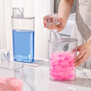 Laundry Detergent Dispenser Transparent Large Capacity Airtight Storage Container For Laundry Care Products 0.5L 1L 1.5L 2L - Product Image 3
