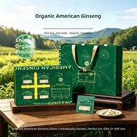 Coffret Cadeau de Ginseng Américain Biologique, Ensemble Cadeau Nourrissant avec Ginseng Sans Soufre 54g en Tranches Provenant de la Source du Jilin